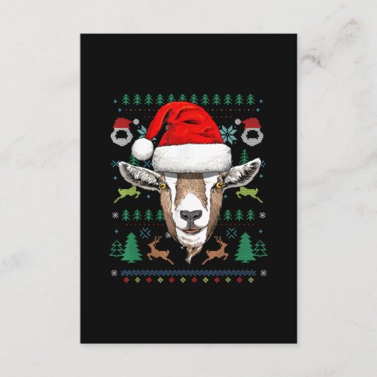 Carte D'accompagnement Chèvre Vilain Noël Noël Noël Noël Noël Noël Noël N (Devant)