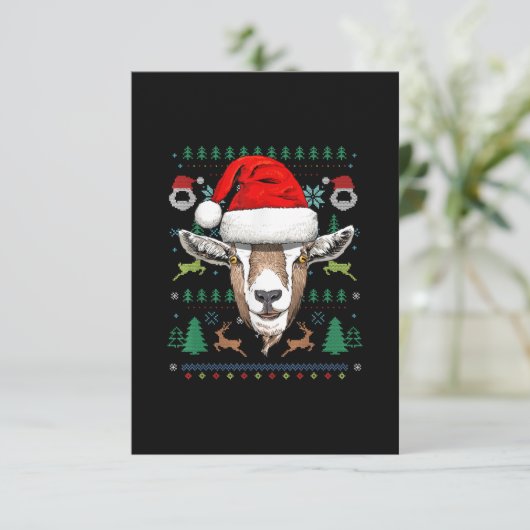 Carte D'accompagnement Chèvre Vilain Noël Noël Noël Noël Noël Noël Noël N (Debout devant)
