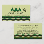 Carte D'accompagnement Chevron Tipi, Billet pour la fête d'anniversaire d (Devant / Derrière)