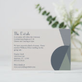 Carte D'accompagnement Chic Abstrait géométrique Sage Marine Dusty Blue (Debout devant)