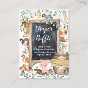 Carte D'accompagnement Chic Animaux De Ferme Barnyard Verdure Déchets Raf