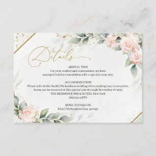 Carte D'accompagnement Chic aquarelle florale et or verdoyant