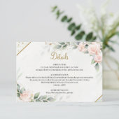 Carte D'accompagnement Chic aquarelle florale et or verdoyant (Debout devant)