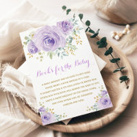 Chic Aquarelle Purple Floral Girl Baby shower