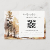 Carte D'accompagnement Chic Automne Paysage Mariage QR Code RSVP (Devant)