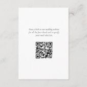 Carte D'accompagnement Chic Blue Floral Hydrangea Wedding RSVP (Dos)