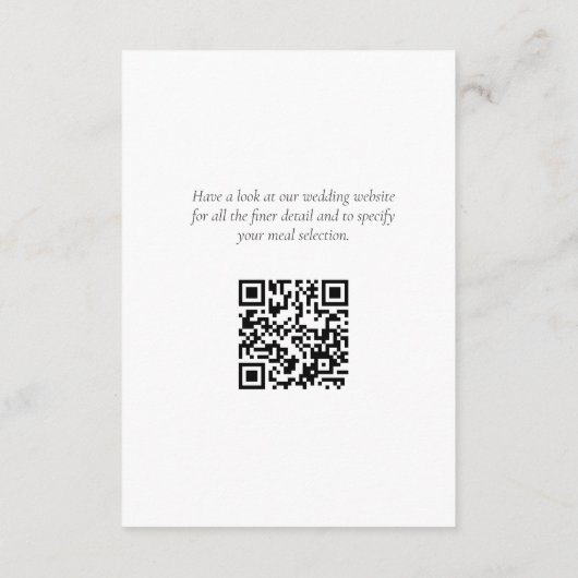 Carte D'accompagnement Chic Blue Floral Hydrangea Wedding RSVP (Dos)