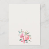 Carte D'accompagnement Chic Blue Rose Orchid Floral Détails du Mariage (Dos)