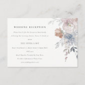 Carte D'accompagnement Chic Blush Aquarelle Floral Mariage Réception (Devant)