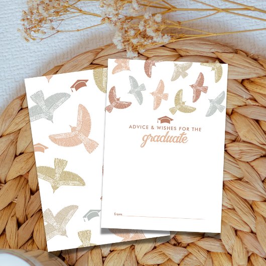 Carte D'accompagnement Chic Boho Birds | Conseils et souhaits pour l'obte