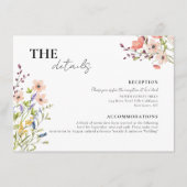 Carte D'accompagnement Chic Botanique Whimsical Flower Mariage (Devant)