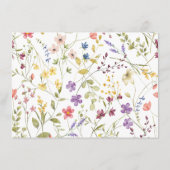 Carte D'accompagnement Chic Botanique Whimsical Flower Mariage (Dos)