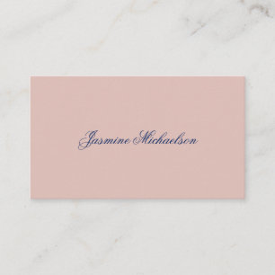 Carte D'accompagnement Chic Calligraphie Nom Couleur Or Rose Adorable