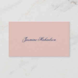 Carte D'accompagnement Chic Calligraphie Nom Couleur Or Rose Adorable