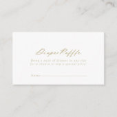 Carte D'accompagnement Chic Calligraphie or Déchets raffle Ticket (Devant)