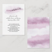 Carte D'accompagnement Chic Calligraphie rose Aquarelle Détails du Mariag (Devant / Derrière)