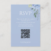 Carte D'accompagnement Chic Carton de réponse de mariage à l'hortensia bl (Devant)