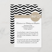 Carte D'accompagnement Chic Chevron Info Mariage Instructions | [fuzzy]No (Devant / Derrière)