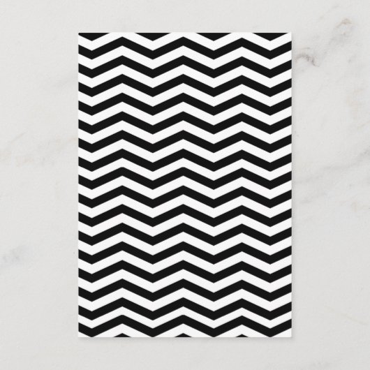 Carte D'accompagnement Chic Chevron Info Mariage Instructions | [fuzzy]No (Dos)