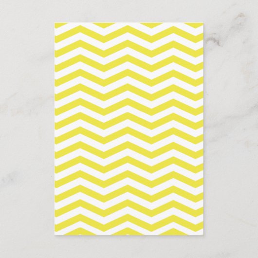 Carte D'accompagnement Chic Chevron Info Mariage Instructions | jaune (Dos)