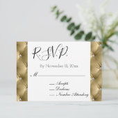 Carte D'accompagnement Chic Chic Chic Soft Plutôt Gold Velvet Mariage RSV (Debout devant)