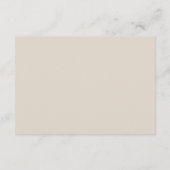 Carte D'accompagnement Chic Crème Beige Blanc Amour RSVP (Dos)