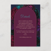 Carte D'accompagnement Chic élégant bijou tons détails mariage à fleurs (Devant)