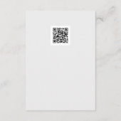 Carte D'accompagnement Chic Elegant Boho QR Code Détails du Mariage Flora (Dos)