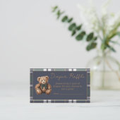 Carte D'accompagnement Chic elegant Fancy Bear R.L. theme Diaper Raffle (Debout devant)