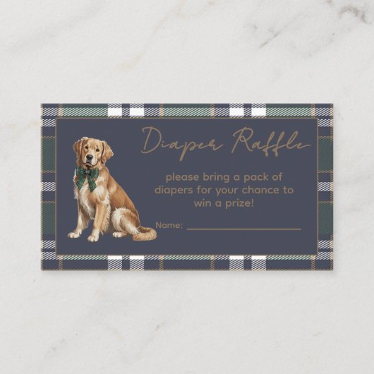 Carte D'accompagnement Chic elegant Fancy Dog R.L. theme Diaper Raffle (Devant)