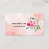 Carte D'accompagnement Chic élégant rose rose magenta (Dos)