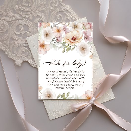 Carte D'accompagnement Chic Floral Baby in Bloom Livres pour bébé