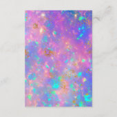 Carte D'accompagnement Chic Gold Opal Bold Modern Mariage Détails (Dos)