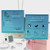 Carte D'accompagnement Chic Gradient Turquoise Blue Jewelry Instructions