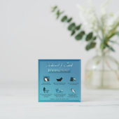 Carte D'accompagnement Chic Gradient Turquoise Blue Jewelry Instructions (Debout devant)