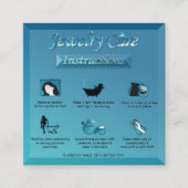 Carte D'accompagnement Chic Gradient Turquoise Blue Jewelry Instructions (Devant)