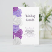 Carte D'accompagnement Chic Heirloom Rose Détails du Mariage (Debout devant)