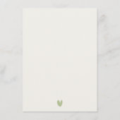 Carte D'accompagnement Chic Inséparables Botanical Wreath Mariages Détail (Dos)