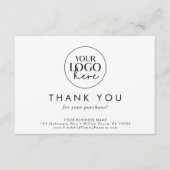 Carte D'accompagnement Chic Kraft Papier Business Logo Merci Ordre (Devant)
