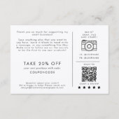 Carte D'accompagnement Chic Kraft Papier Business Logo Merci Ordre (Dos)