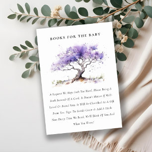 Carte D'accompagnement Chic Lilac Jacaranda Tree Livres Pour Baby shower