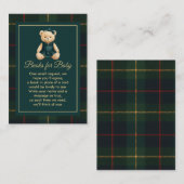Carte D'accompagnement Chic Luxury Teddy Bear Baby Shower  (Devant / Derrière)