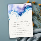 Carte D'accompagnement Chic Minimal Coastal Sea Beach Wedding Reception