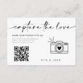 Carte D'accompagnement Chic Modern Script Capture Le code Love QR (Devant)