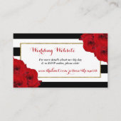 Carte D'accompagnement Chic Moderne Luxe Mariage Collection - Roses rouge (Devant)