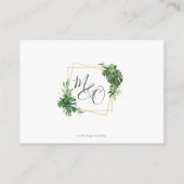 Carte D'accompagnement Chic Moderne Tropical Greenery Détails du Mariage (Dos)