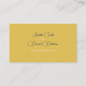 Carte D'accompagnement Chic Navy Aquarelle Roses Moutarde Site Web de Mar (Dos)