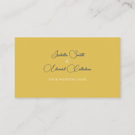 Carte D'accompagnement Chic Navy Aquarelle Roses Moutarde Site Web de Mar (Dos)