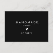 Carte D'accompagnement Chic noir fait main avec Merci d'amour (Devant)