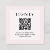 Carte D'accompagnement Chic Pink Girl Baby Shower Registry QR Code (Devant)